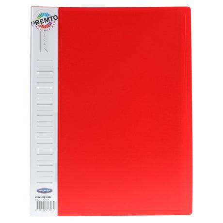 Premto A4 40 Pocket Display Book - Ketchup Red-Display Books-Premto|StationeryShop.co.uk