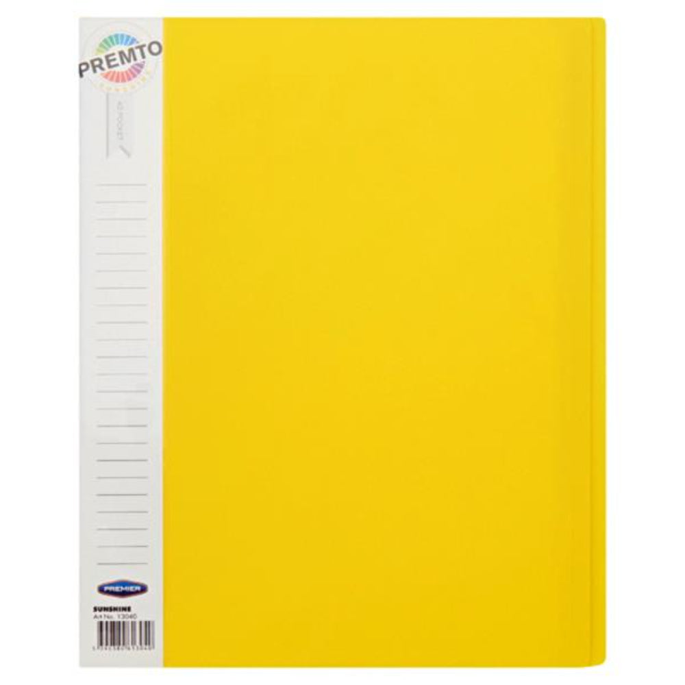 Premto A4 40 Pocket Display Book - Sunshine Yellow | Stationery Shop UK