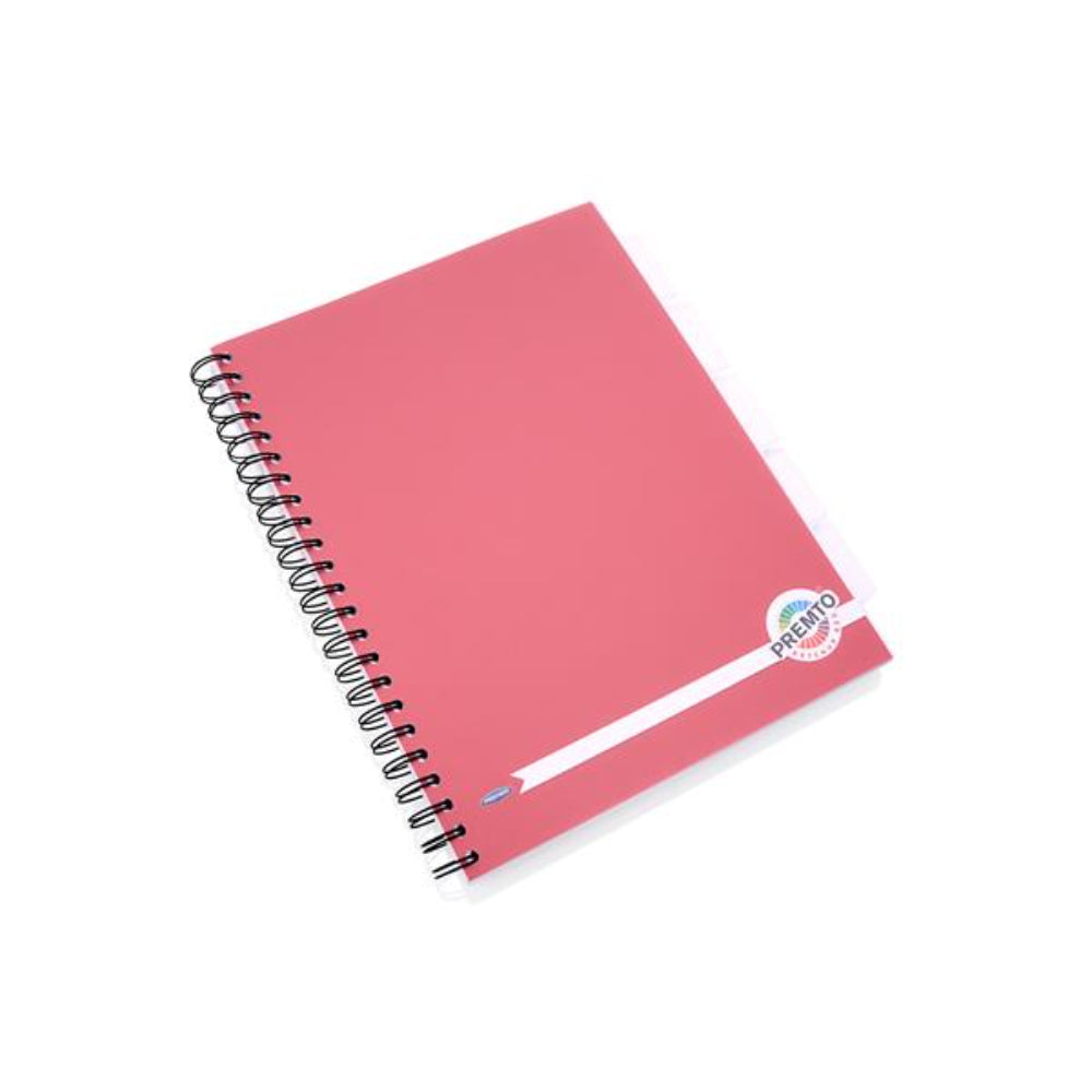 Premto A4 5 Subject Project Book - 250 Pages - Ketchup Red | Stationery Shop UK