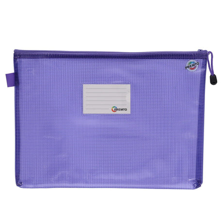 Premto A4+ Extra Durable Expanding Mesh Wallet with Zip - Heather Haze