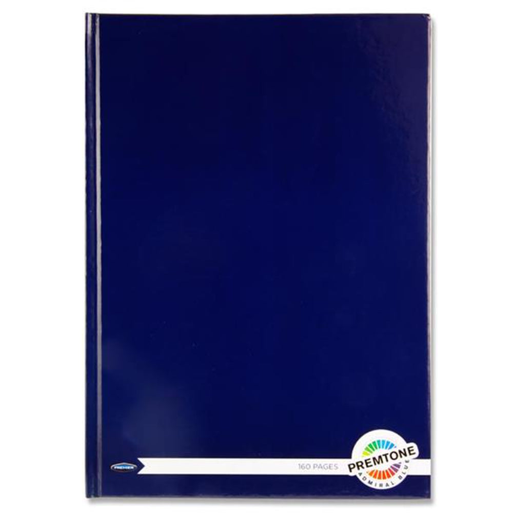 Premto A4 Hardcover Notebook - 160 Pages - Admiral Blue | Stationery Shop UK
