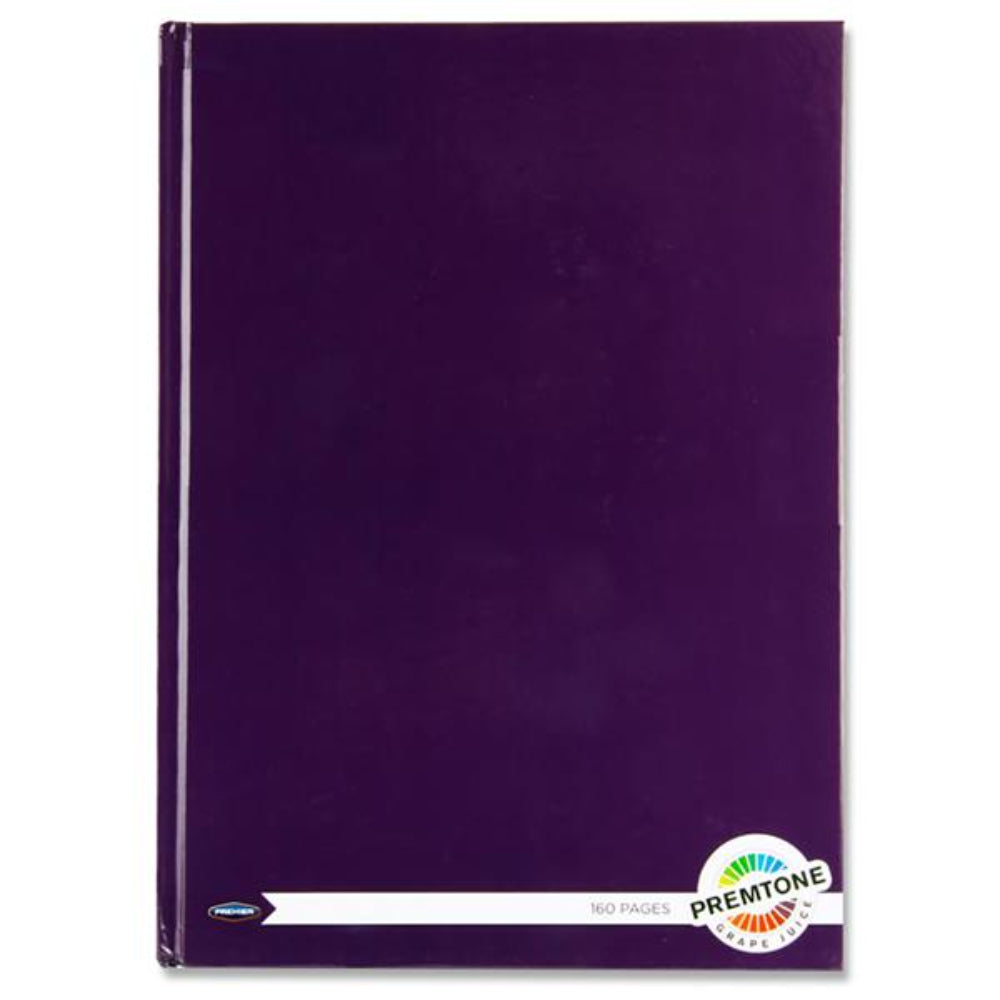 Premto A4 Hardcover Notebook - 160 Pages - Grape Juice Purple | Stationery Shop UK