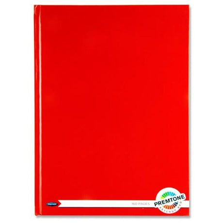 Premto A4 Hardcover Notebook - 160 Pages - Ketchup Red | Stationery Shop UK