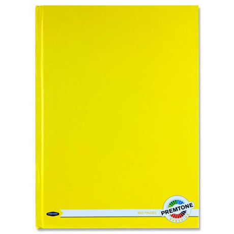 Premto A4 Hardcover Notebook - 160 Pages - Sunshine Yellow | Stationery Shop UK