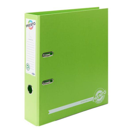 Premto A4 Lever Arch File - Caterpillar Green | Stationery Shop UK
