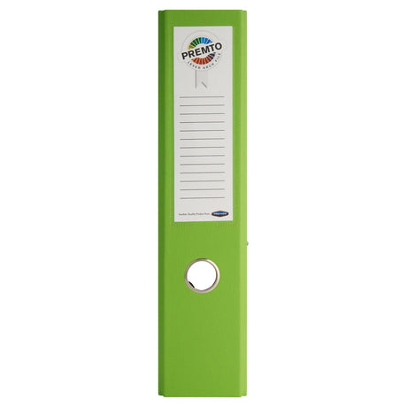 Premto A4 Lever Arch File S-2 - Caterpillar Green | Stationery Shop UK