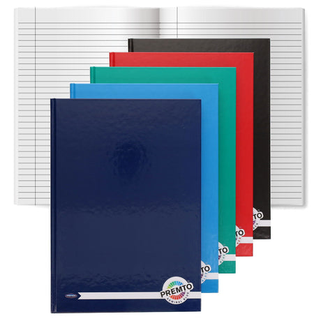 Premto A4 Multipack | Hardcover Notebook - 160 Pages - Series 2 - Pack of 5 | Stationery Shop UK