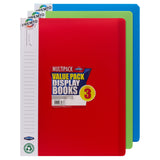 Premto A4 Pocket Display Book - 20 Pockets - Pack of 3 | Stationery Shop UK