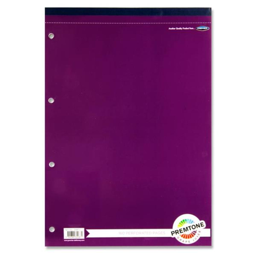 Premto A4 Refill Pad - Top Bound - 160 Pages - Grape Juice | Stationery Shop UK