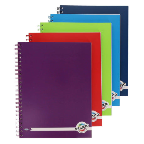 Premto A4 Wiro Notebook - 200 Pages - Grape Juice