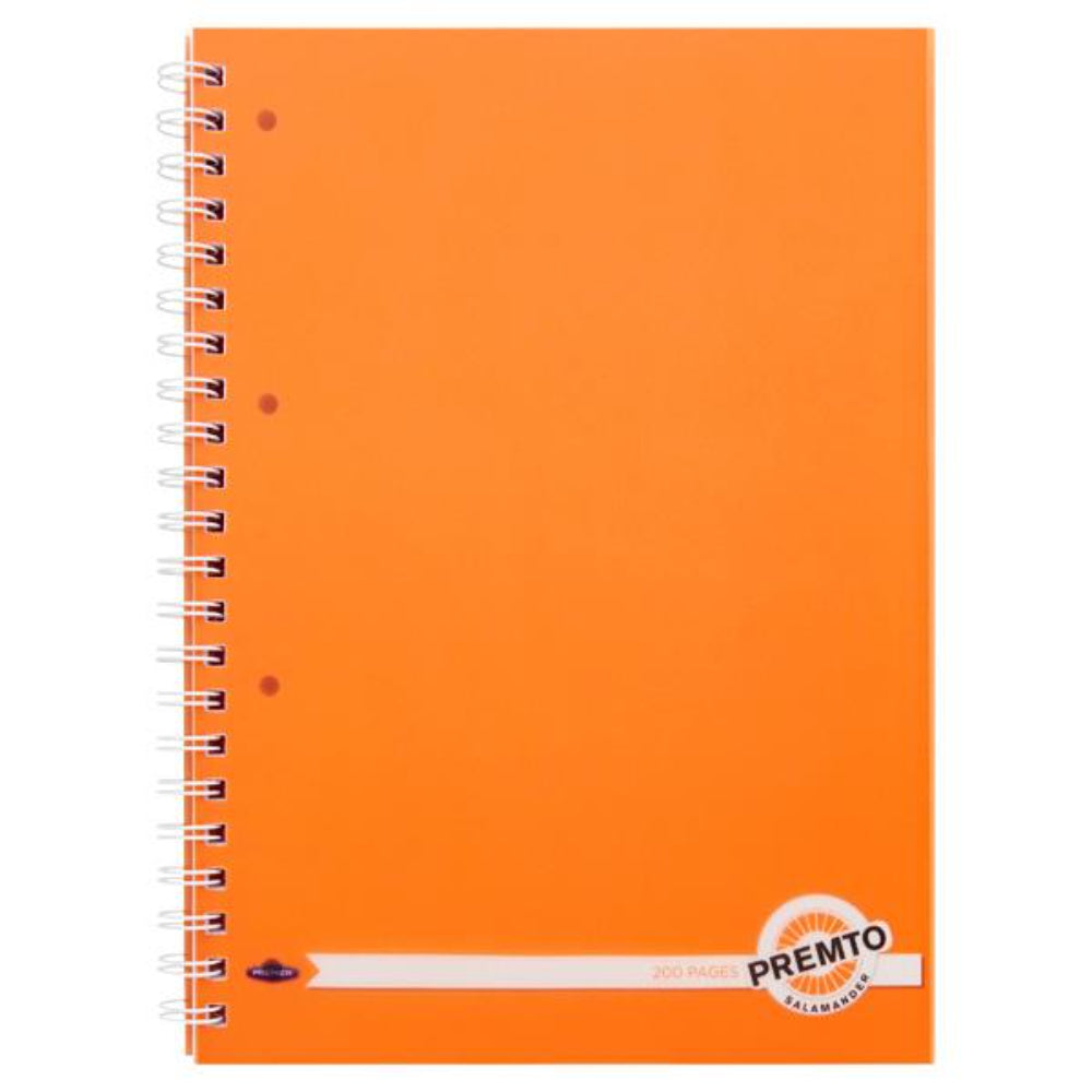 Premto A4 Wiro Notebook - 200 Pages - Neon - Salamander | Stationery Shop UK