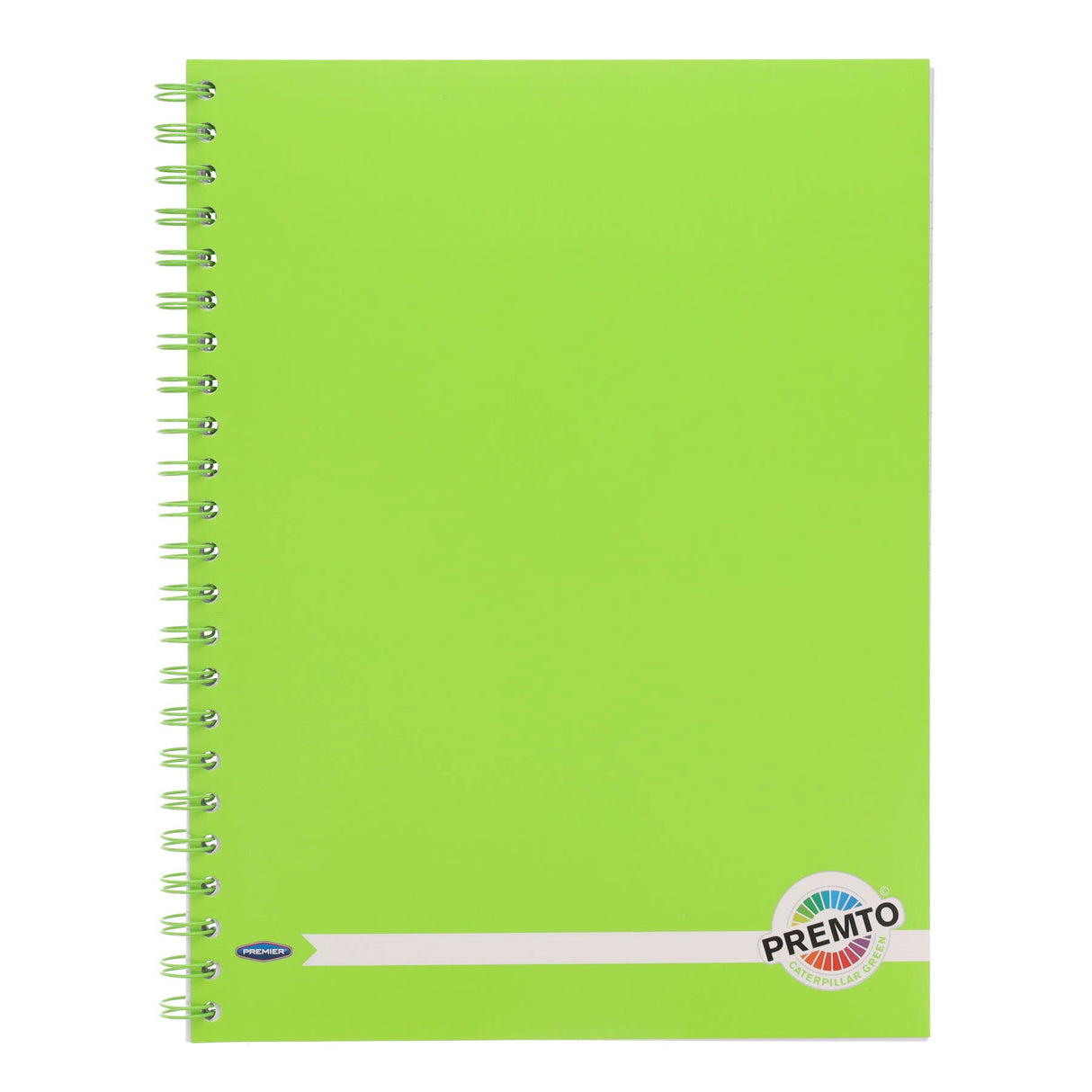 Premto A4 Wiro Notebook - 200 Pages - Caterpillar Green-A4 Notebooks-Premto|StationeryShop.co.uk