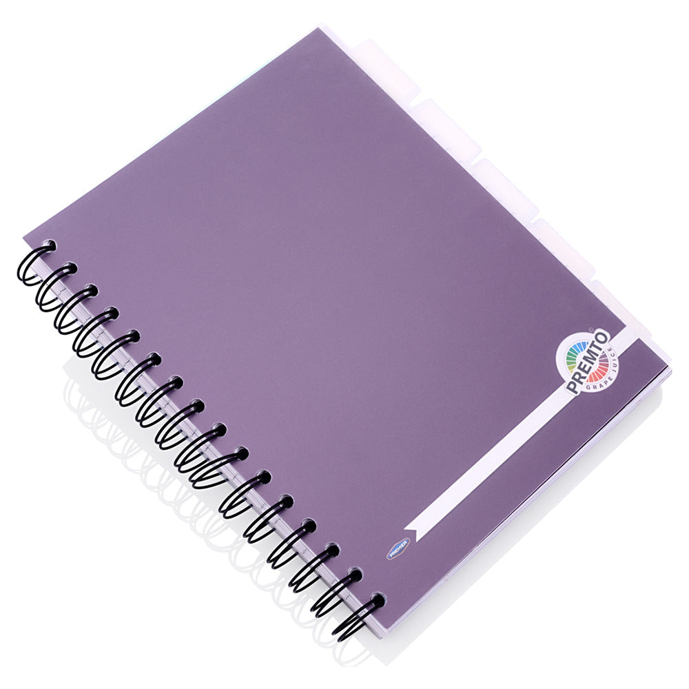 Premto A5 5 Subject Project Book - 250 Pages - Grape Juice Purple | Stationery Shop UK