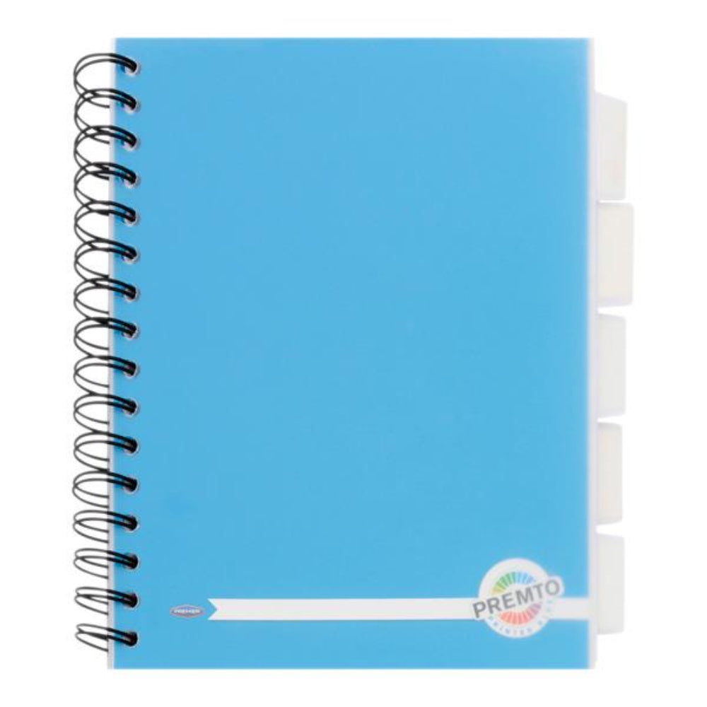 Premto A5 5 Subject Project Book - 250 Pages - Printer Blue-Subject & Project Books-Premto|StationeryShop.co.uk