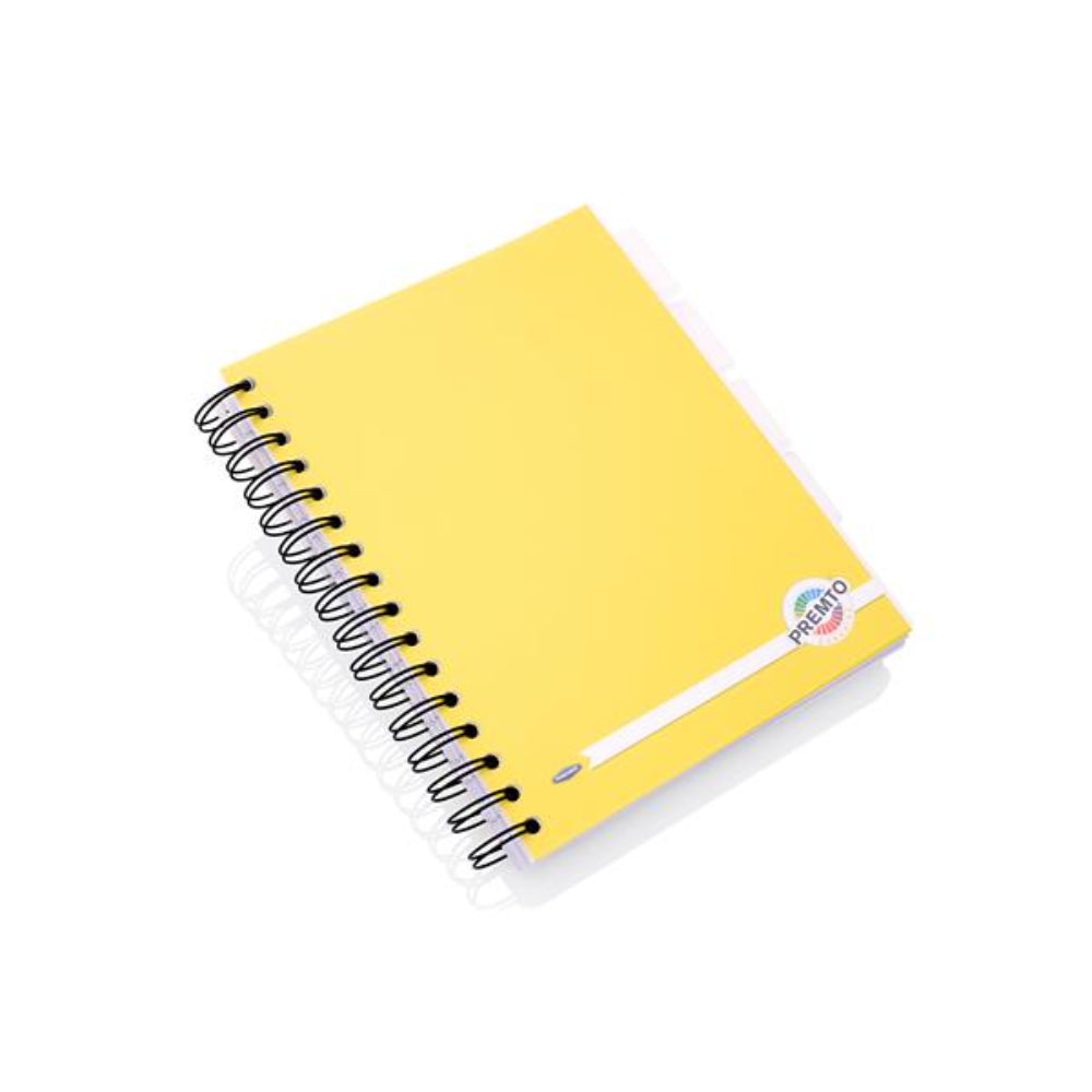 Premto A5 5 Subject Project Book - 250 Pages - Sunshine Yellow | Stationery Shop UK