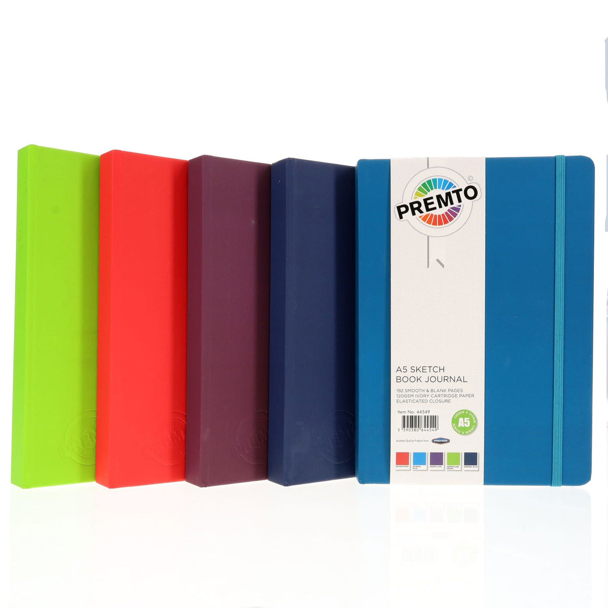 Premto A5 Journal & Sketch Book - 192 Pages - Admiral Blue | Stationery Shop UK