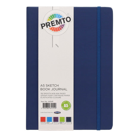 Premto A5 Journal & Sketch Book - 192 Pages - Admiral Blue | Stationery Shop UK