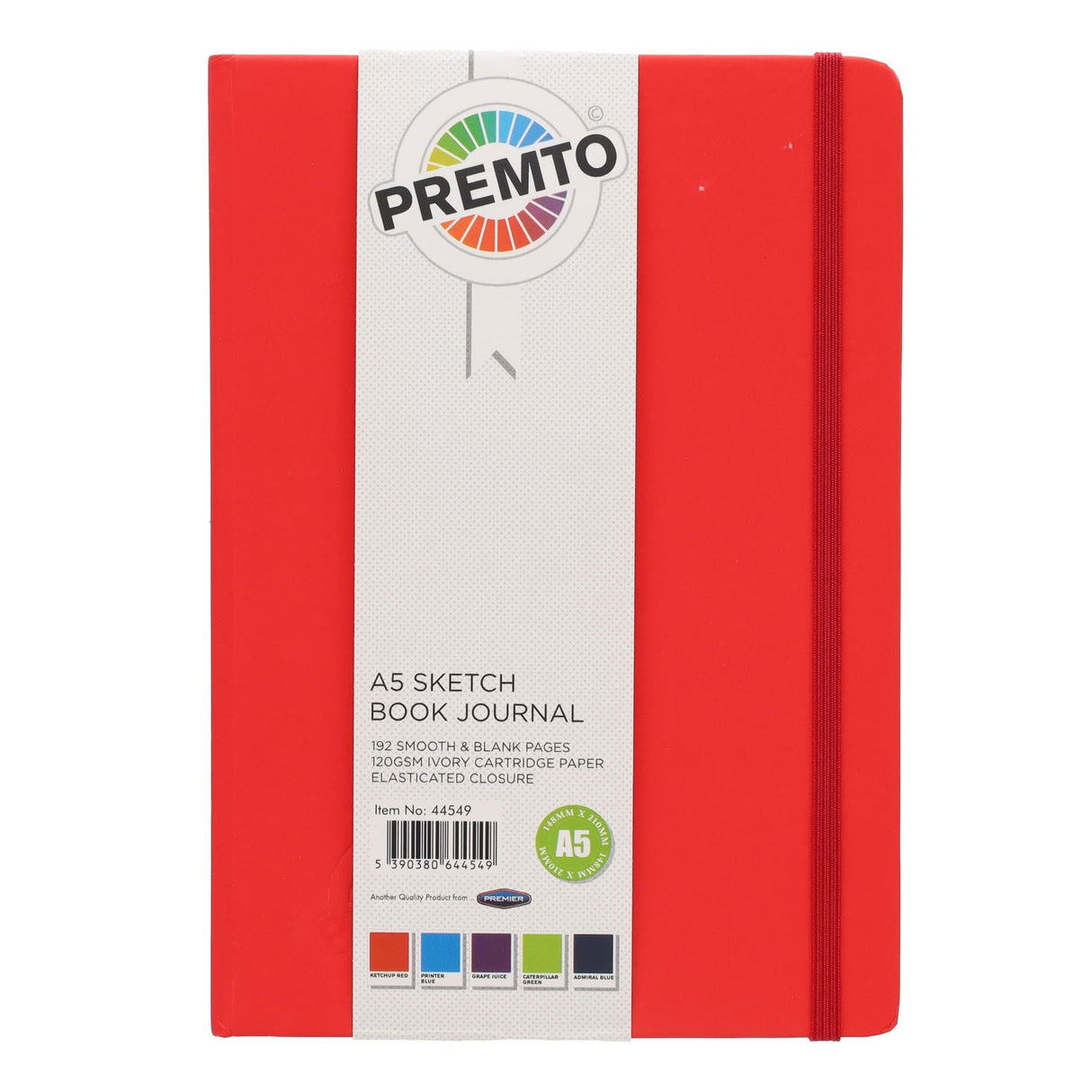 Premto A5 Journal & Sketch Book - 192 Pages - Ketchup Red | Stationery Shop UK