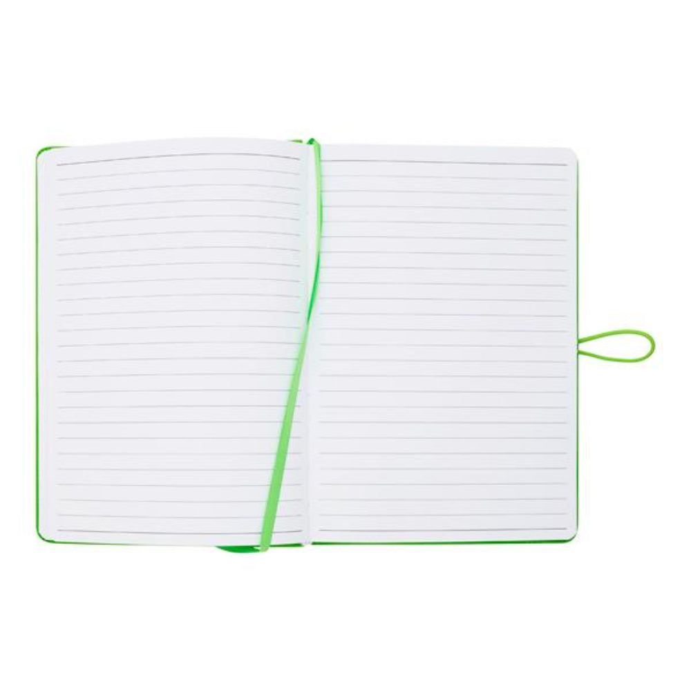 Premto A5 PU Leather Hardcover Notebook with Elastic Closure - 192 Pages - Caterpillar Green | Stationery Shop UK