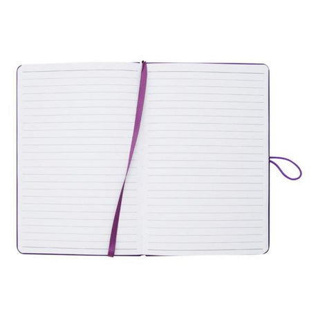 Premto A5 PU Leather Hardcover Notebook with Elastic Closure - 192 Pages - Grape Juice Purple