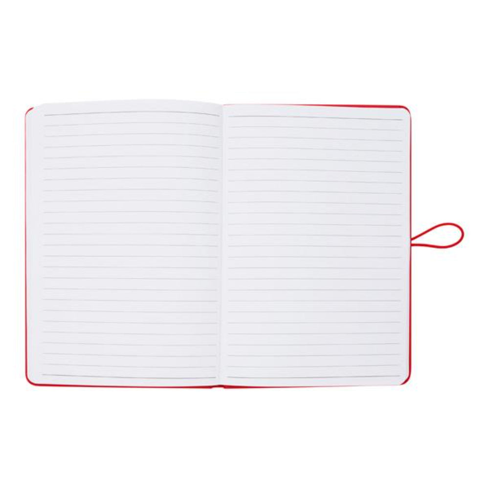 Premto A5 PU Leather Hardcover Notebook with Elastic Closure - 192 Pages - Ketchup Red | Stationery Shop UK