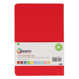 Premto A5 PU Leather Hardcover Notebook with Elastic Closure - 192 Pages - Ketchup Red | Stationery Shop UK