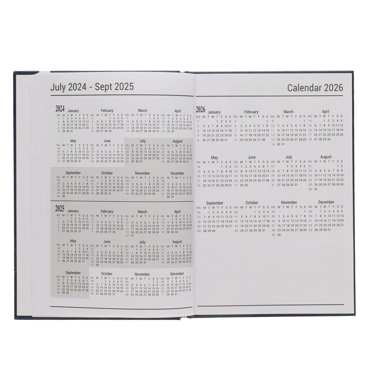 Premto A5 Week To View Academic Diary 2024-2025 - Caterpillar Green