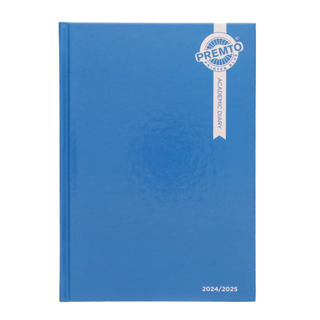 Premto A5 Week To View Academic Diary 2024-2025 - Printer Blue