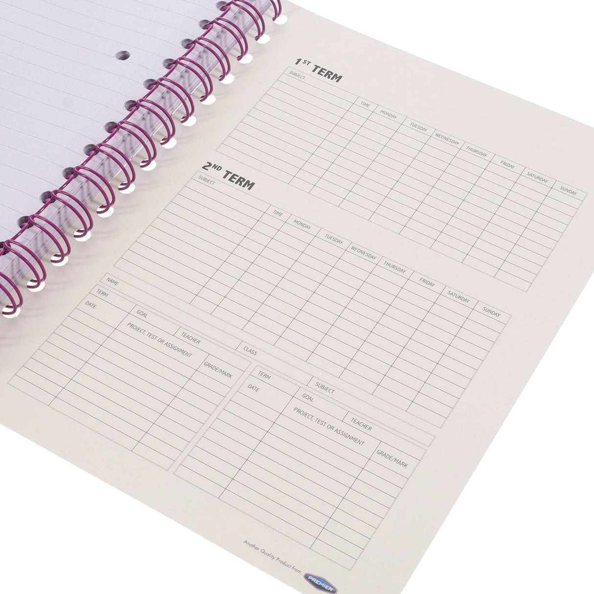 Premto A5 Wiro Notebook - 200 Pages - Grape Juice | Stationery Shop UK