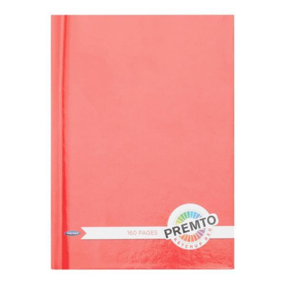 Premto A6 Hardcover Notebook - 160 Pages - Ketchup Red | Stationery Shop UK