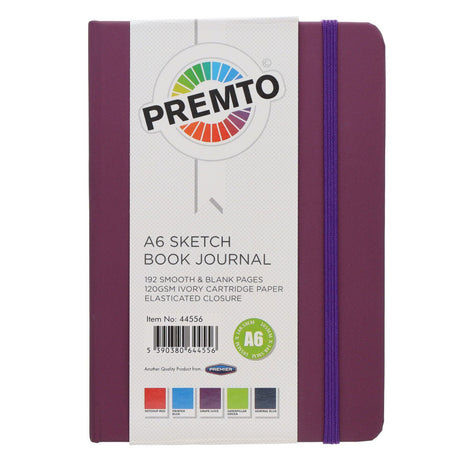 Premto A6 Journal & Sketch Book - 192 Pages - Grape Juice-Sketchbooks-Premto | Buy Online at Stationery Shop