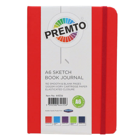 Premto A6 Journal & Sketch Book - 192 Pages - Ketchup Red | Stationery Shop UK