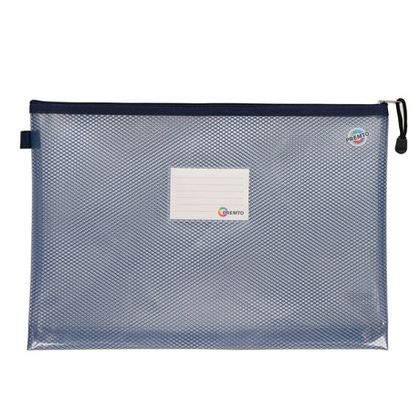 Premto B4+ Ultramesh Expanding Wallet with Zip - Admiral Blue-Mesh Wallet Bags-Premto|StationeryShop.co.uk