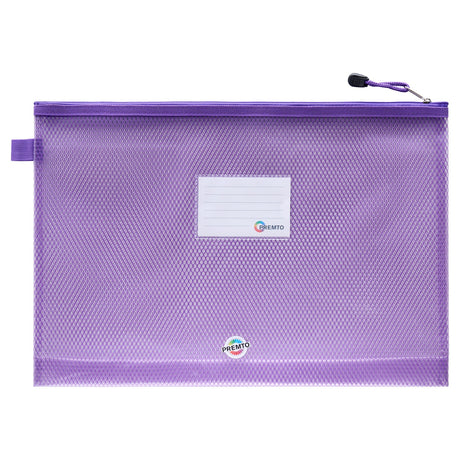 Premto B4+ Ultramesh Expanding Wallet with Zip Closure - Ultra Violet-Mesh Wallet Bags-Premto|StationeryShop.co.uk