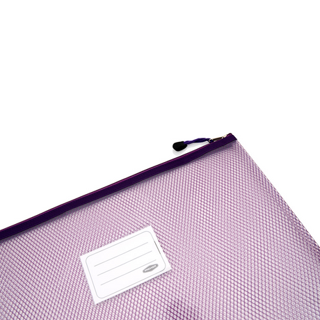Premto B4+ Ultramesh Expanding Wallet with Zip - Grape Juice Purple-Mesh Wallet Bags-Premto|StationeryShop.co.uk