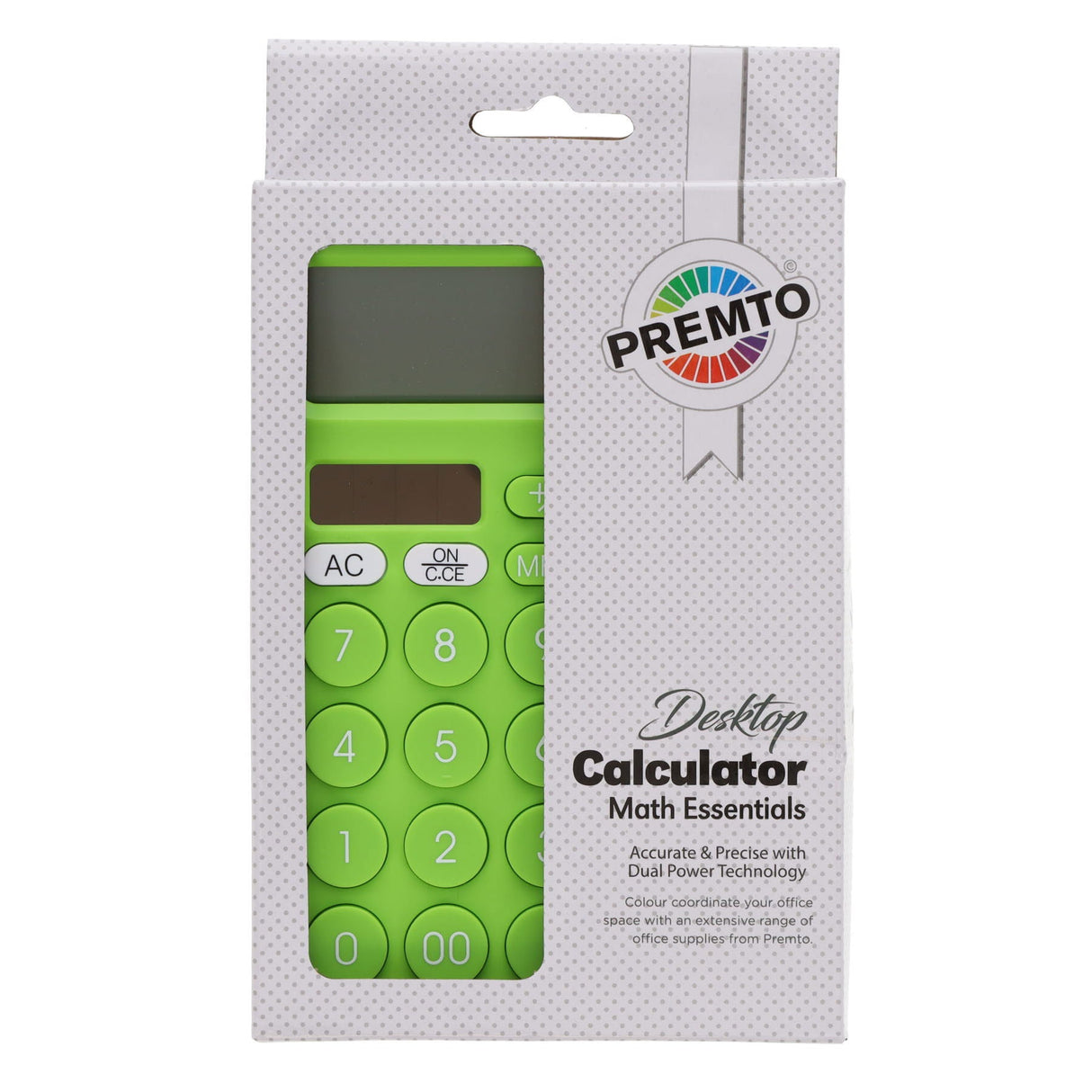 Premto Desktop Calculator - Caterpillar Green