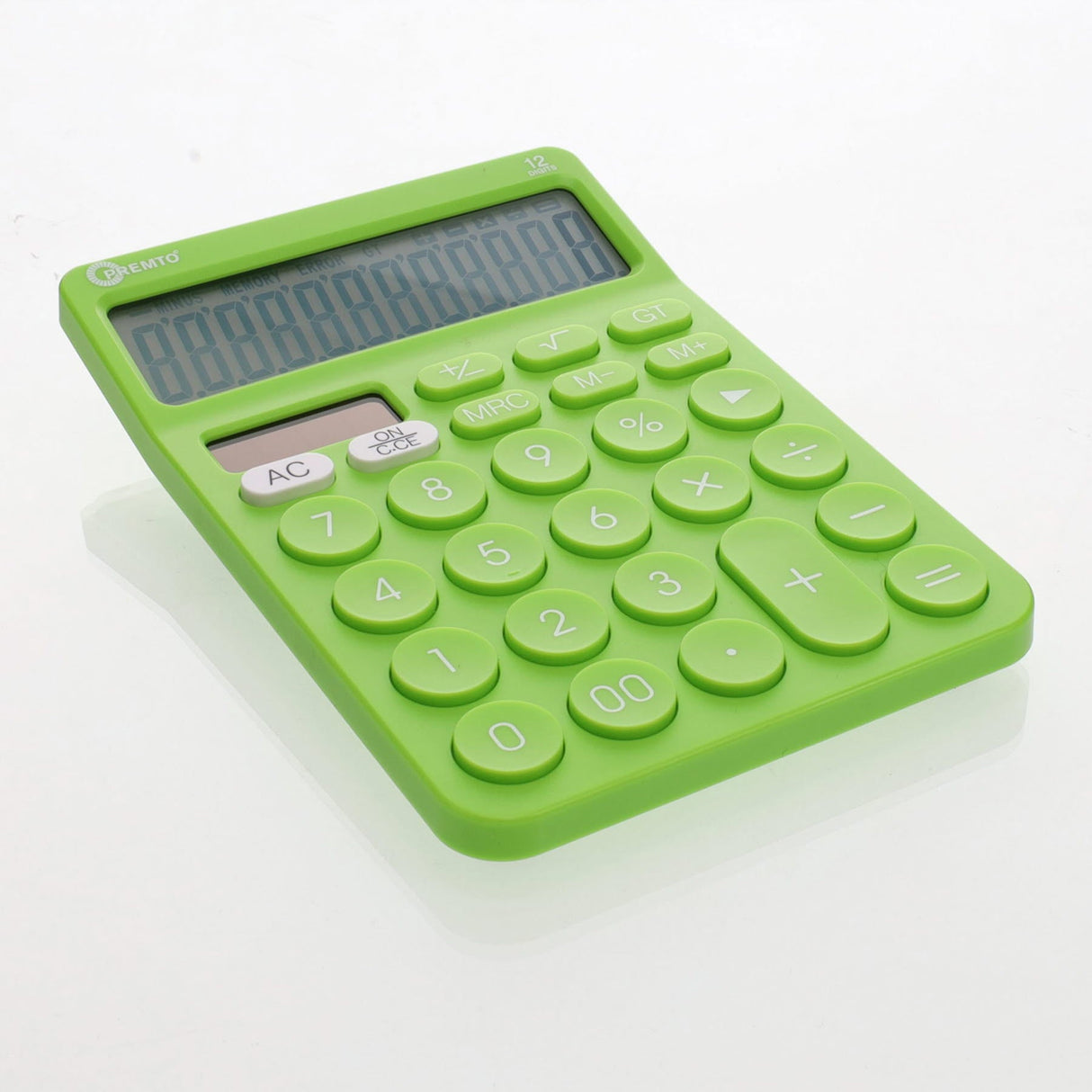 Premto Desktop Calculator Maths Essentials - Caterpillar Green | Stationery Shop UK