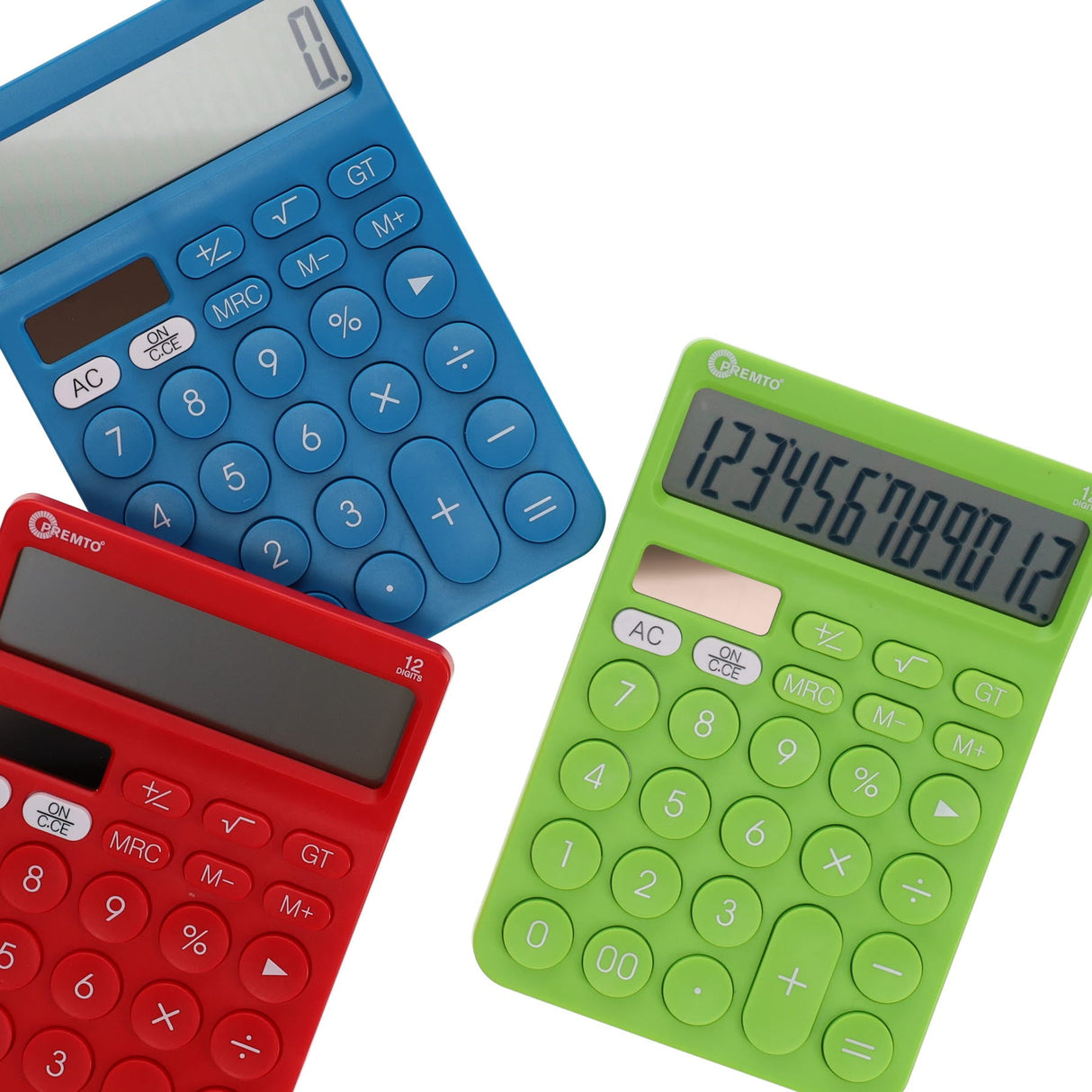 Premto Desktop Calculator Maths Essentials - Ketchup Red | Stationery Shop UK