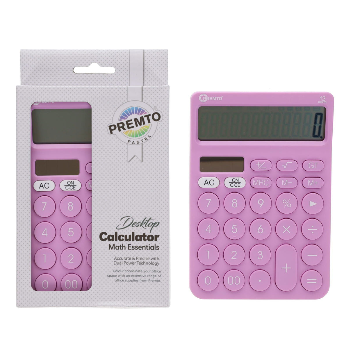 Premto Desktop Calculator - Pastel - Wild Orchid