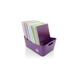 Premto Large Storage Basket - 340x225x140mm - Grape Juice Purple | Stationery Shop UK