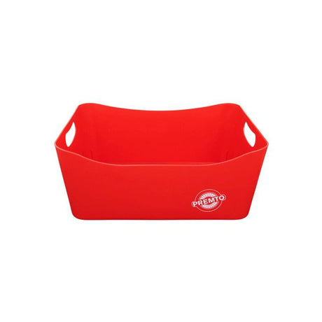 Premto Large Storage Basket - 340x225x140mm - Ketchup Red | Stationery Shop UK