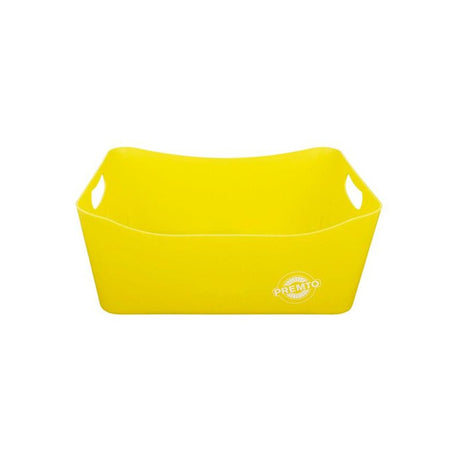 Premto Large Storage Basket - 340x225x140mm - Sunshine Yellow-Storage Boxes & Baskets-Premto|StationeryShop.co.uk