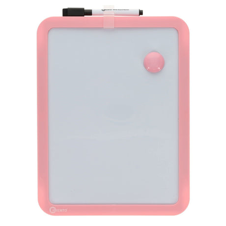 Premto Magnetic White Board With Dry Wipe Marker - Pink Sherbet - 285x215mm | Stationery Shop UK