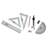 Premto Maths Set - Wild Orchid - 9 Pieces-Math Sets-Premto|StationeryShop.co.uk