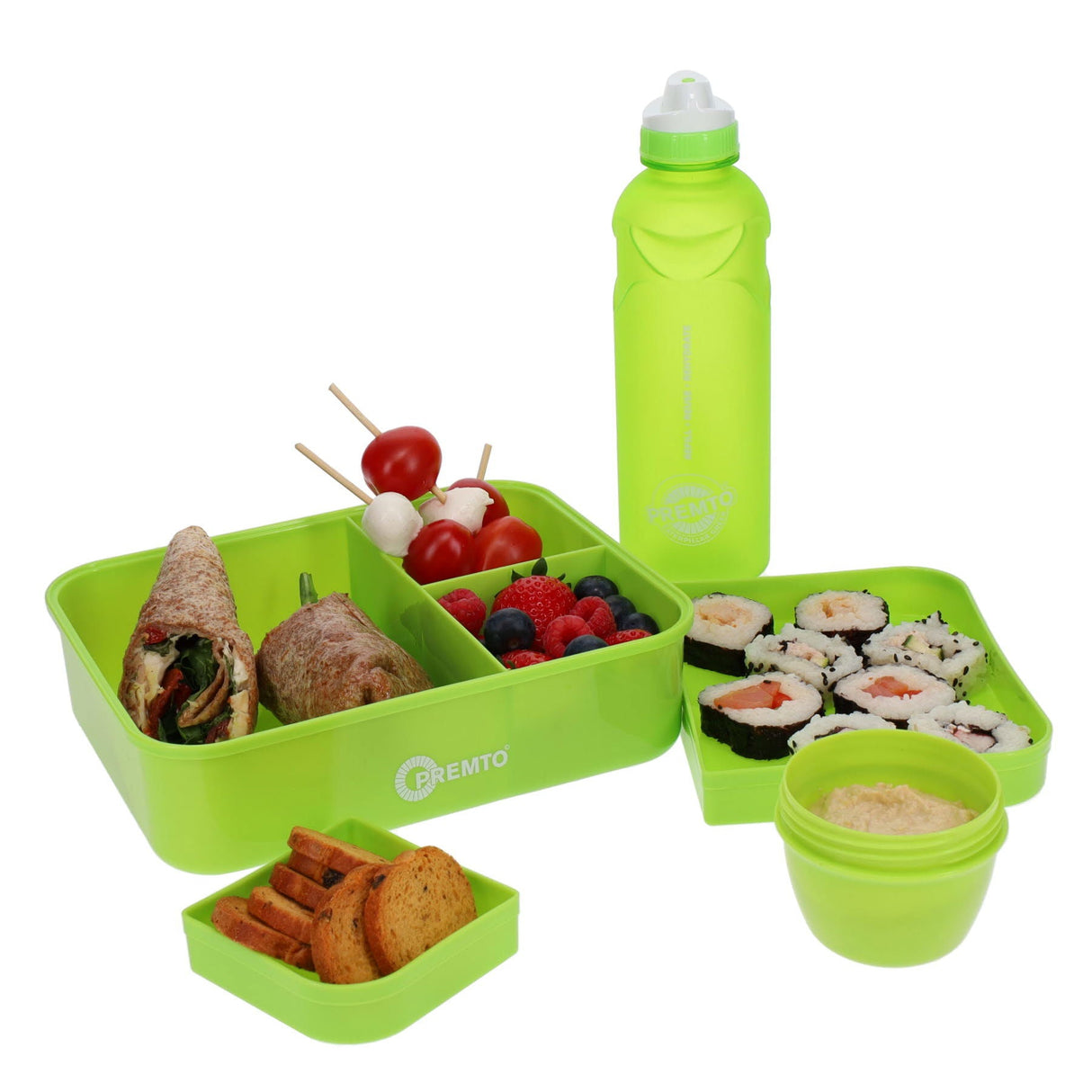 Premto Meal Box With Multicompartments - Caterpillar Green