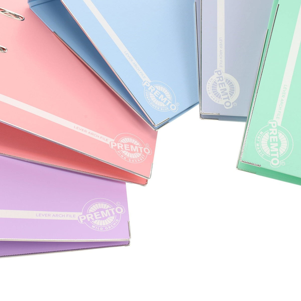 Premto Multipack | Pastel A4 Lever Arch Files - Pack of 5