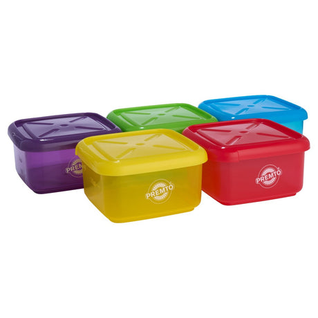 Premto Multipack | Square BPA Free Meal Box - Microwave Safe - Set of 5