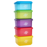 Premto Multipack | Square BPA Free Meal Box - Microwave Safe - Set of 5 | Stationery Shop UK