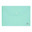 Premto Pastel A4 Button Wallet - Mint Magic Green