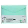 Premto Pastel A4+ Button Wallet - Mint Magic